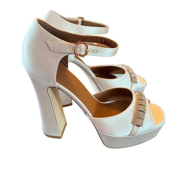 Malone Souliers Yurkia Crystal Platform Sandals Block Heel Open Toe NEW EU 39 - Picture 6 of 14